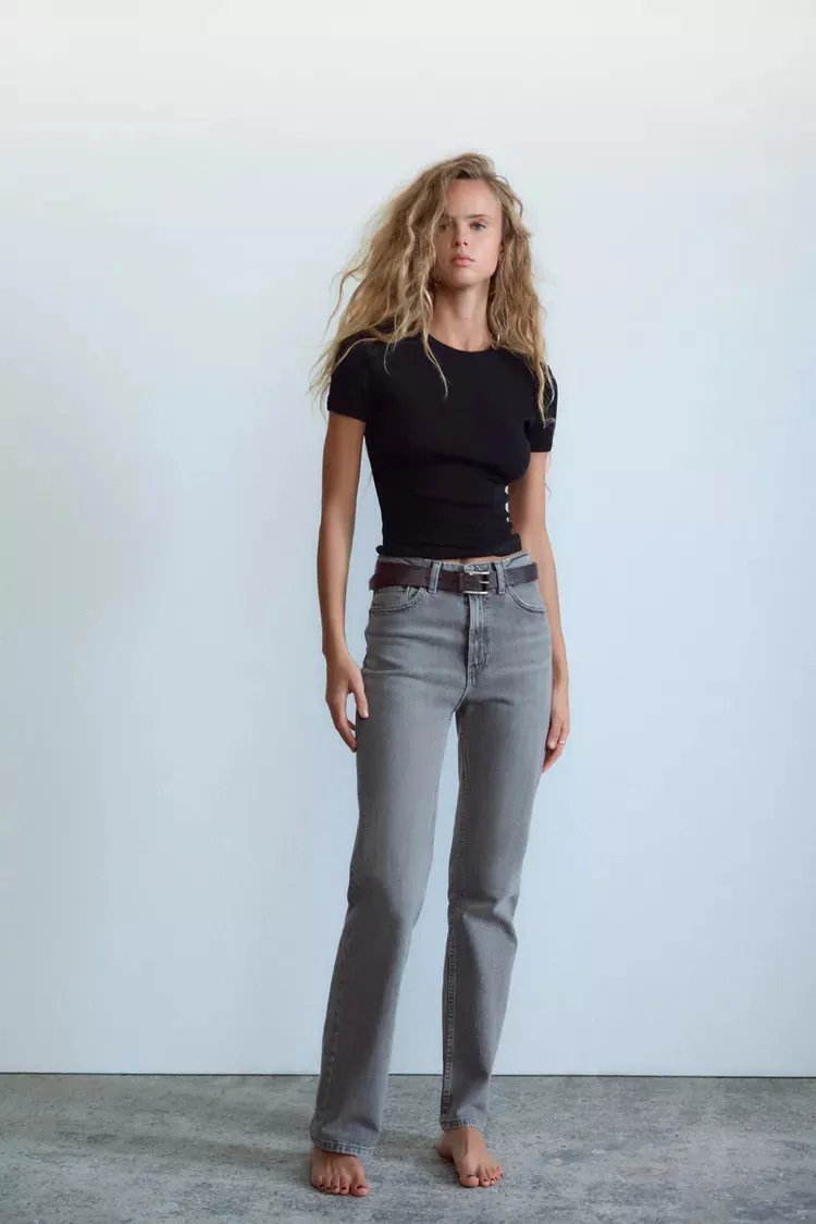 011 ZR Grey straight fit Jeans