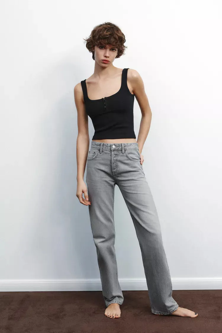 011 ZR Grey straight fit Jeans