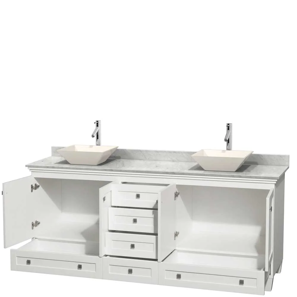 Acclaim 80 Inch Double Bathroom Vanity in White