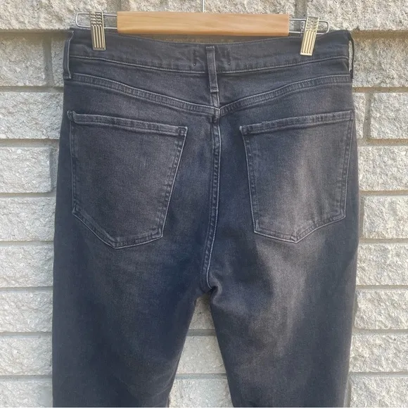 AGOLDE Nico High Rise Ankle Skinny Jeans Cassette Black Distressed Size 30 12