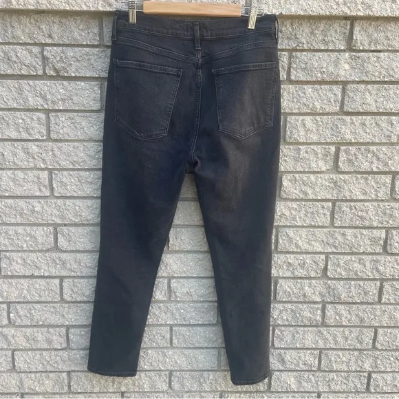 AGOLDE Nico High Rise Ankle Skinny Jeans Cassette Black Distressed Size 30 12