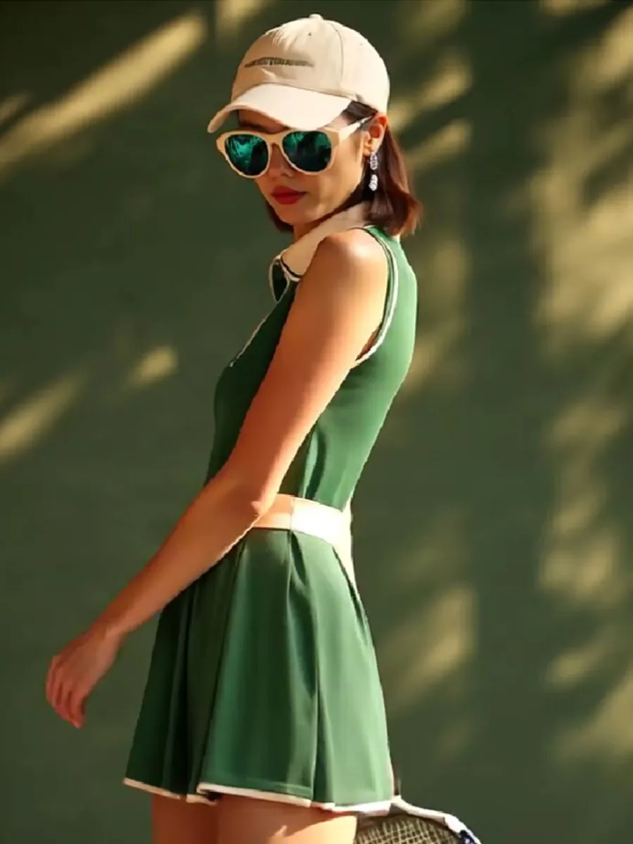 Annie™ | Green Sleeveless Mini Dress