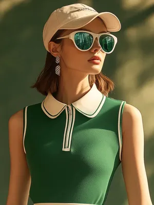 Annie™ | Green Sleeveless Mini Dress