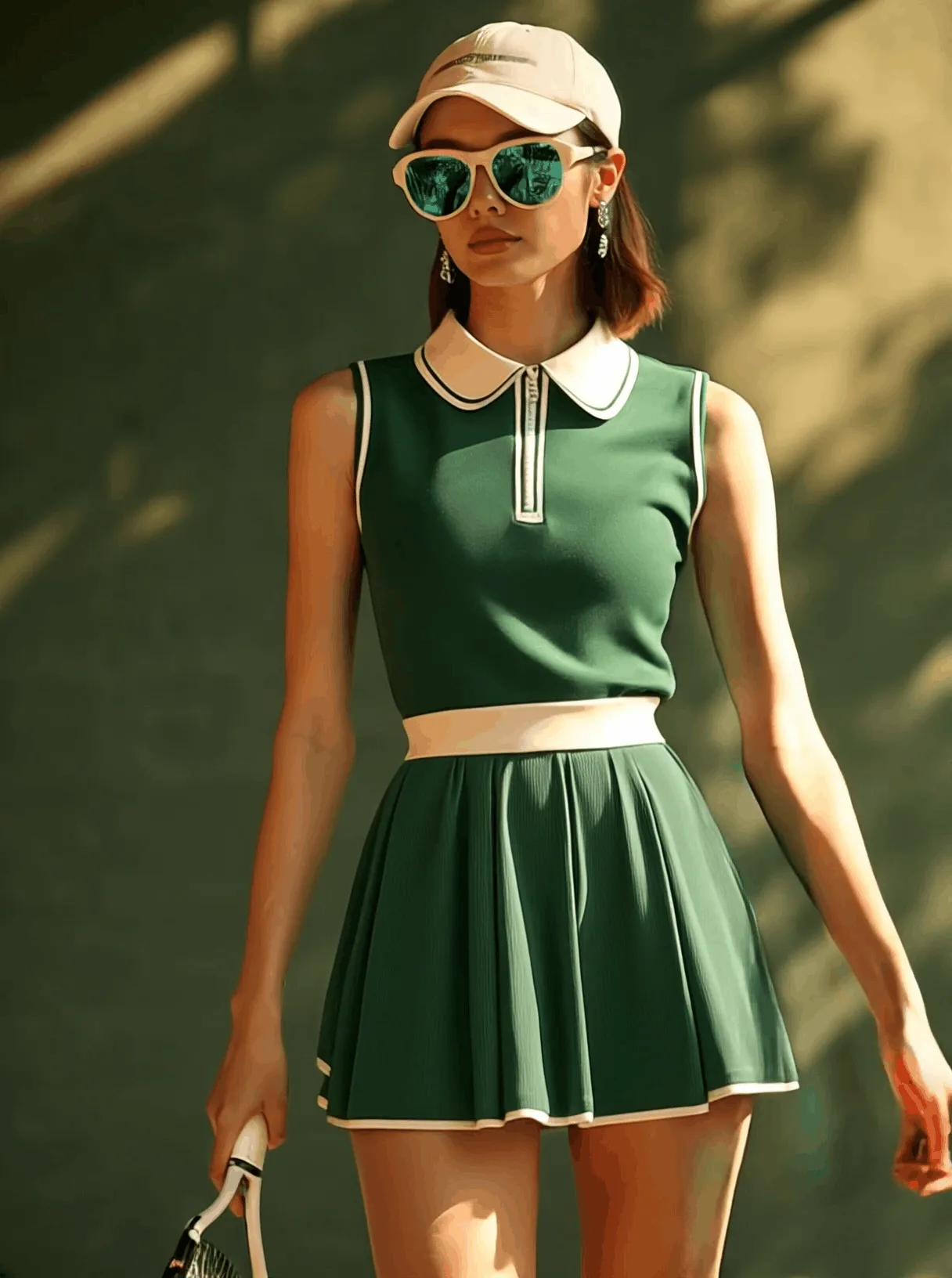 Annie™ | Green Sleeveless Mini Dress