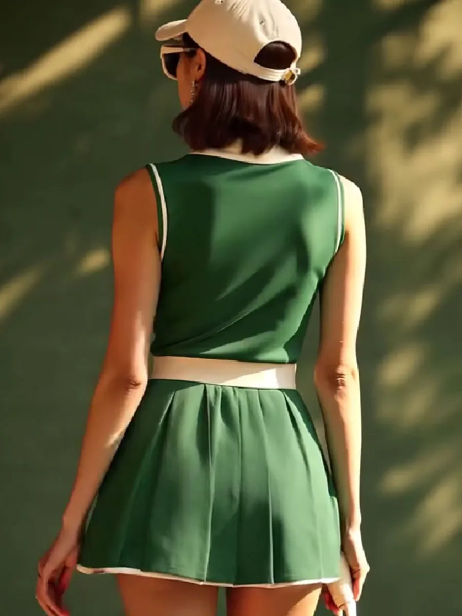 Annie™ | Green Sleeveless Mini Dress