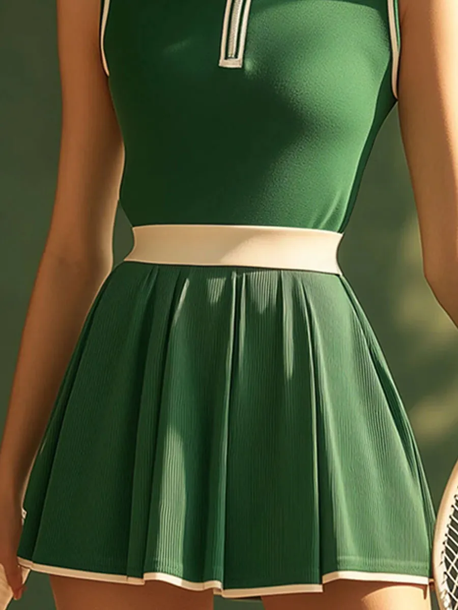 Annie™ | Green Sleeveless Mini Dress