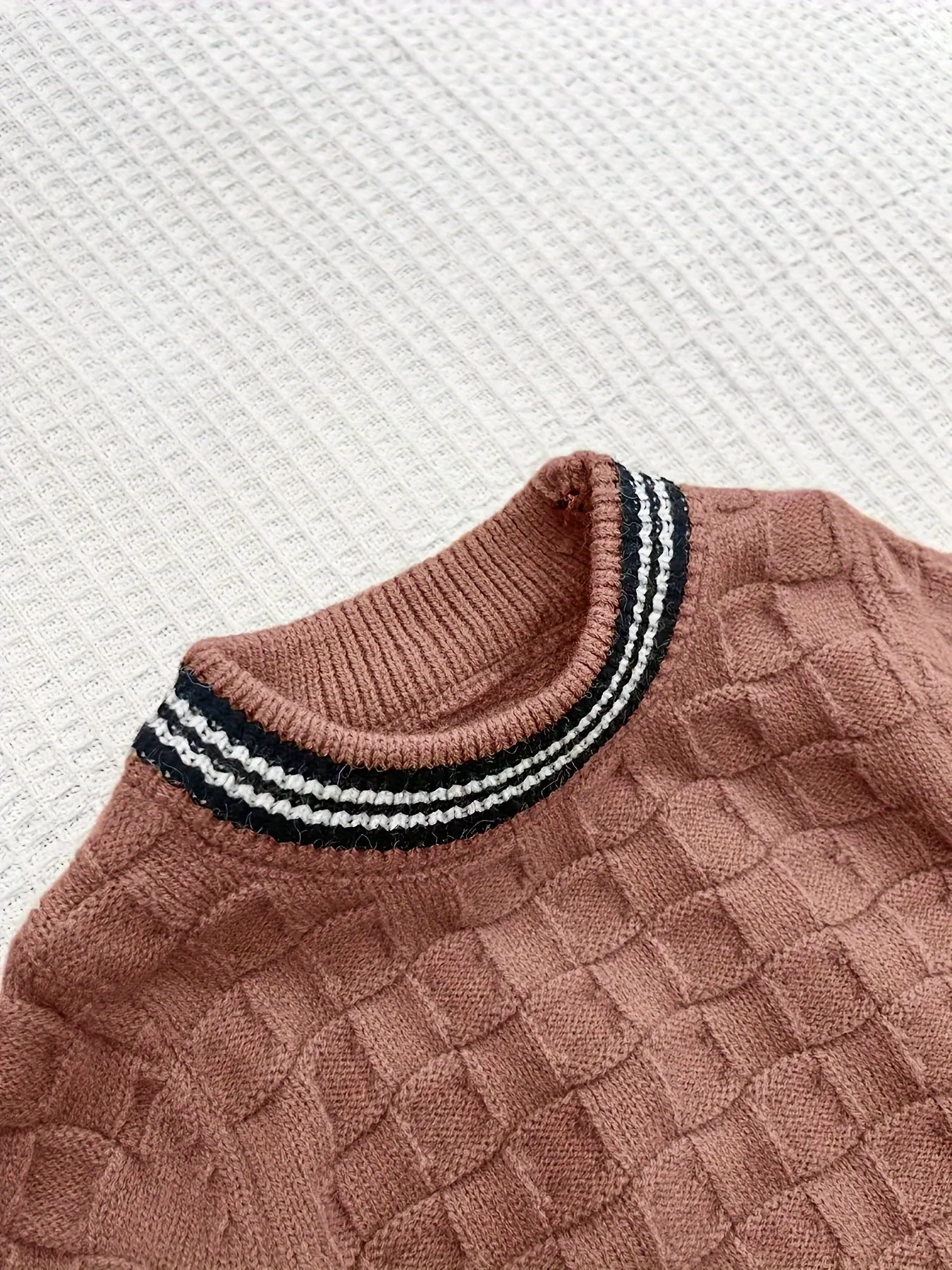 Baby Boy Autumn And Winter Basic Knitted Sweater Set, Kids Pants Pullover Top Set Casual Clothes