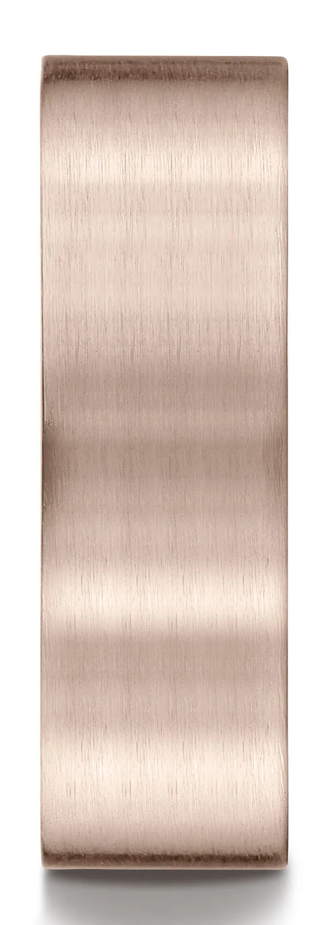 Benchmark 14k Rose Gold 7mm Comfort-Fit Satin-Finished Carved Design Band, (Sizes 4-15)