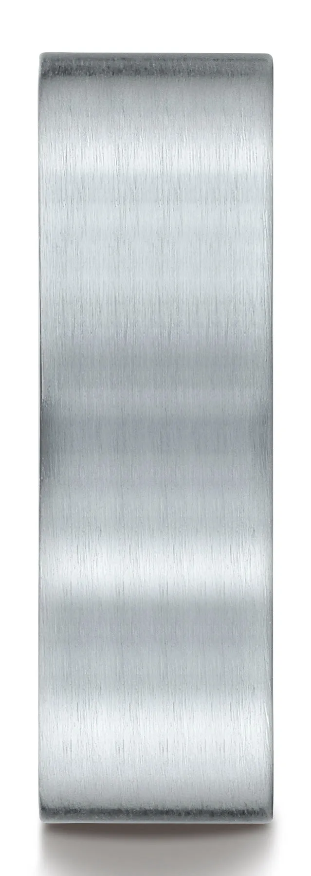Benchmark 14k White Gold 7mm Comfort-Fit Satin-Finished Carved Design Band, (Sizes 4-15)
