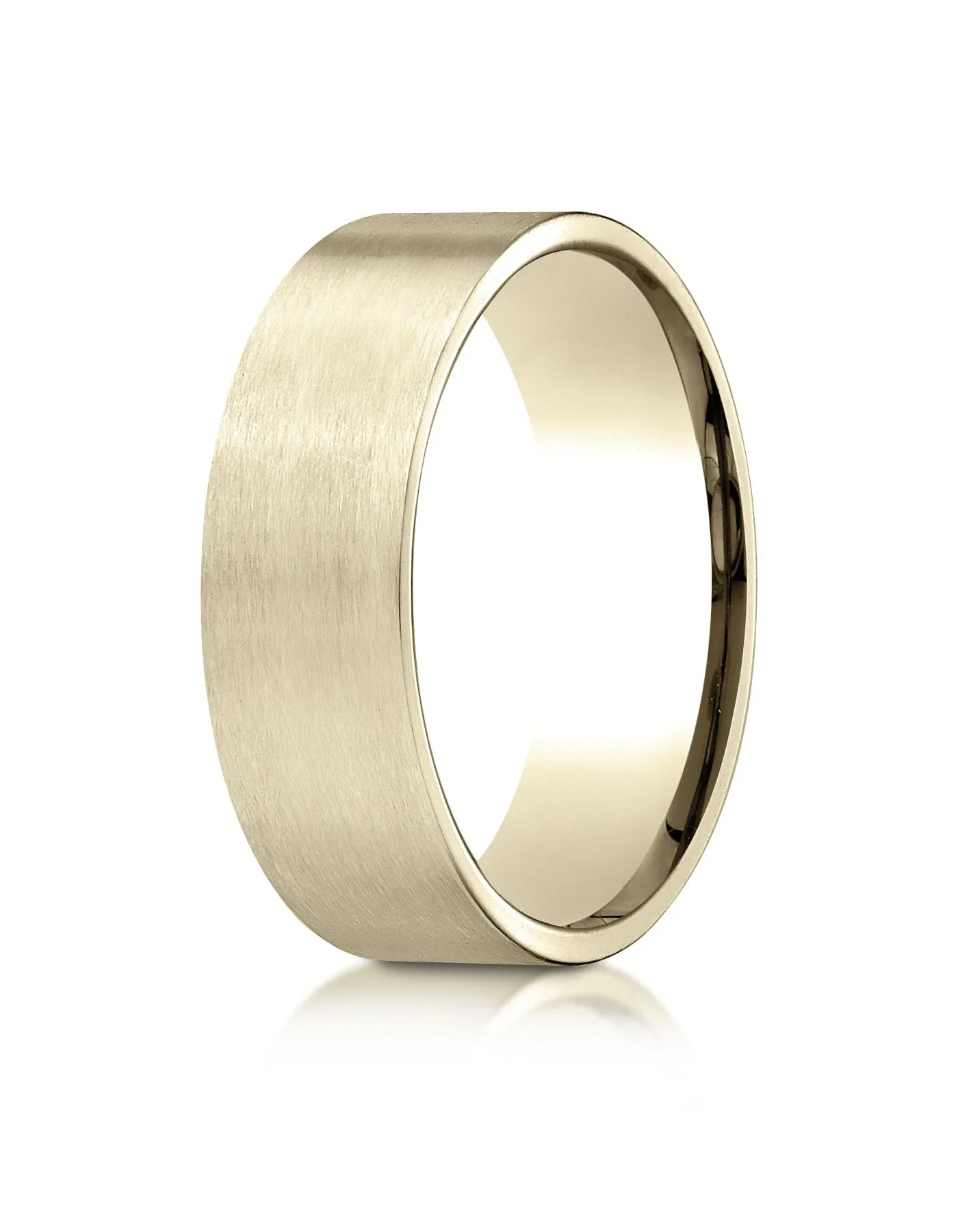 Benchmark 14k Yellow Gold 7mm Comfort-Fit Satin-Finished Carved Design Band, (Sizes 4-15)
