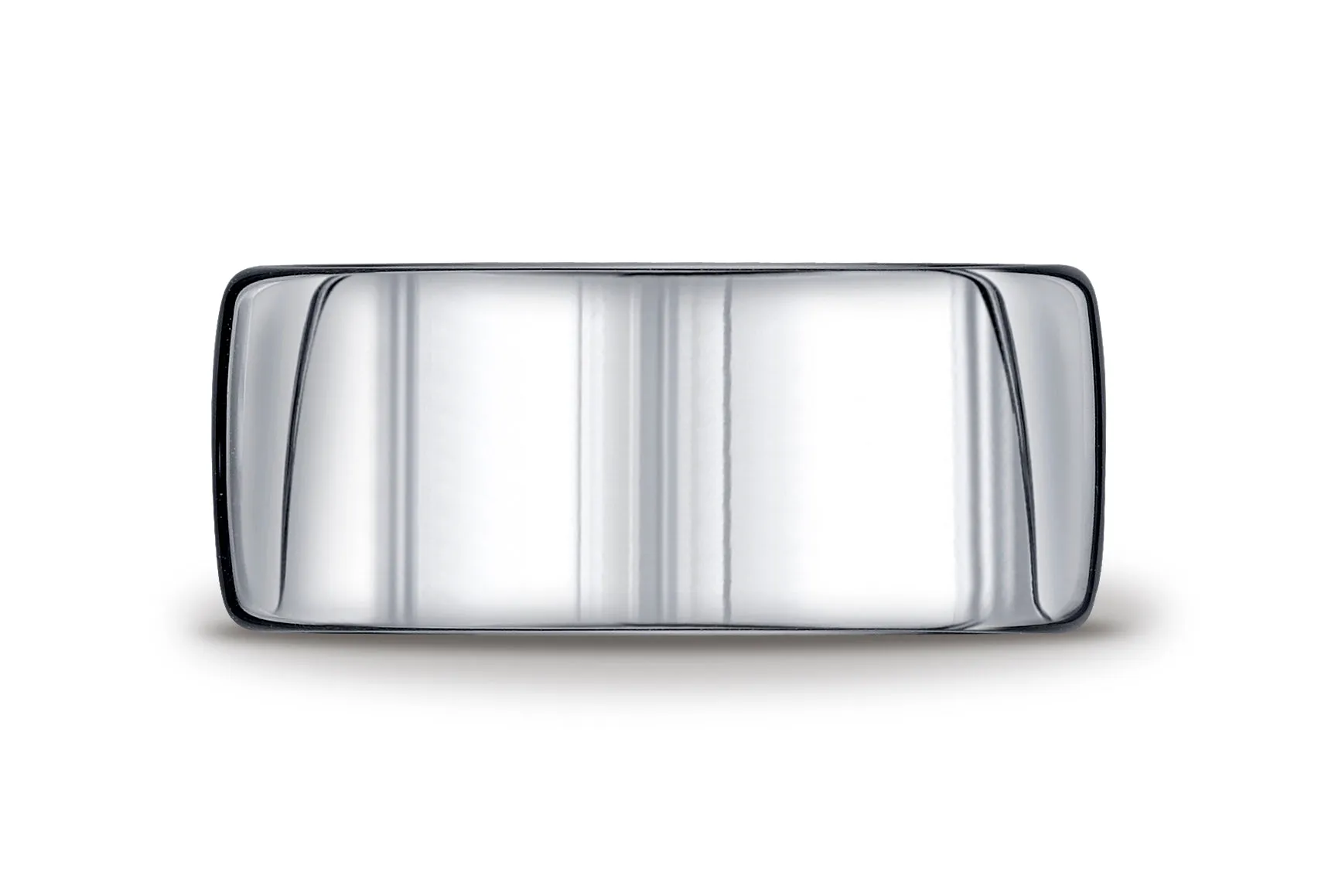 Benchmark Argentium Silver 10mm Comfort-Fit High Polished Design Wedding Band Ring, (Sizes 8 - 15)