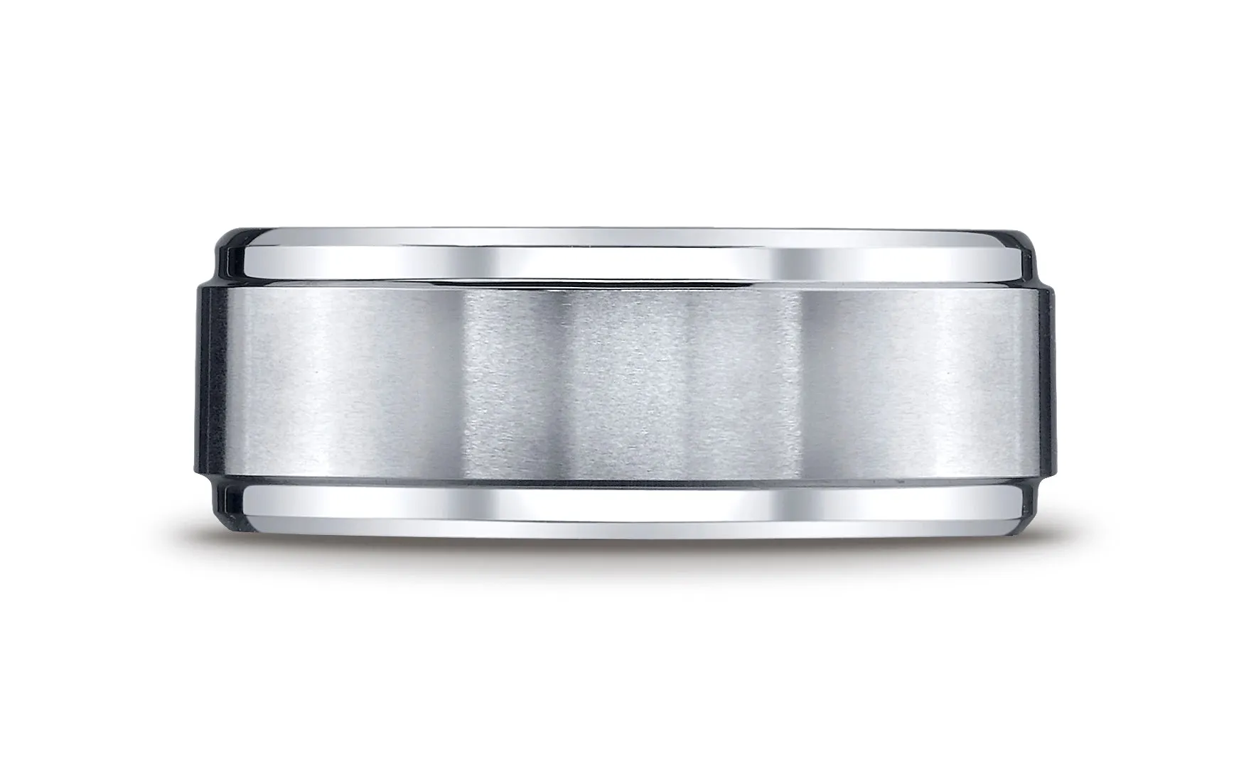 Benchmark Cobaltchrome 9mm Comfort-Fit Satin-Finished Stair-Step Edge Design Wedding Band Ring