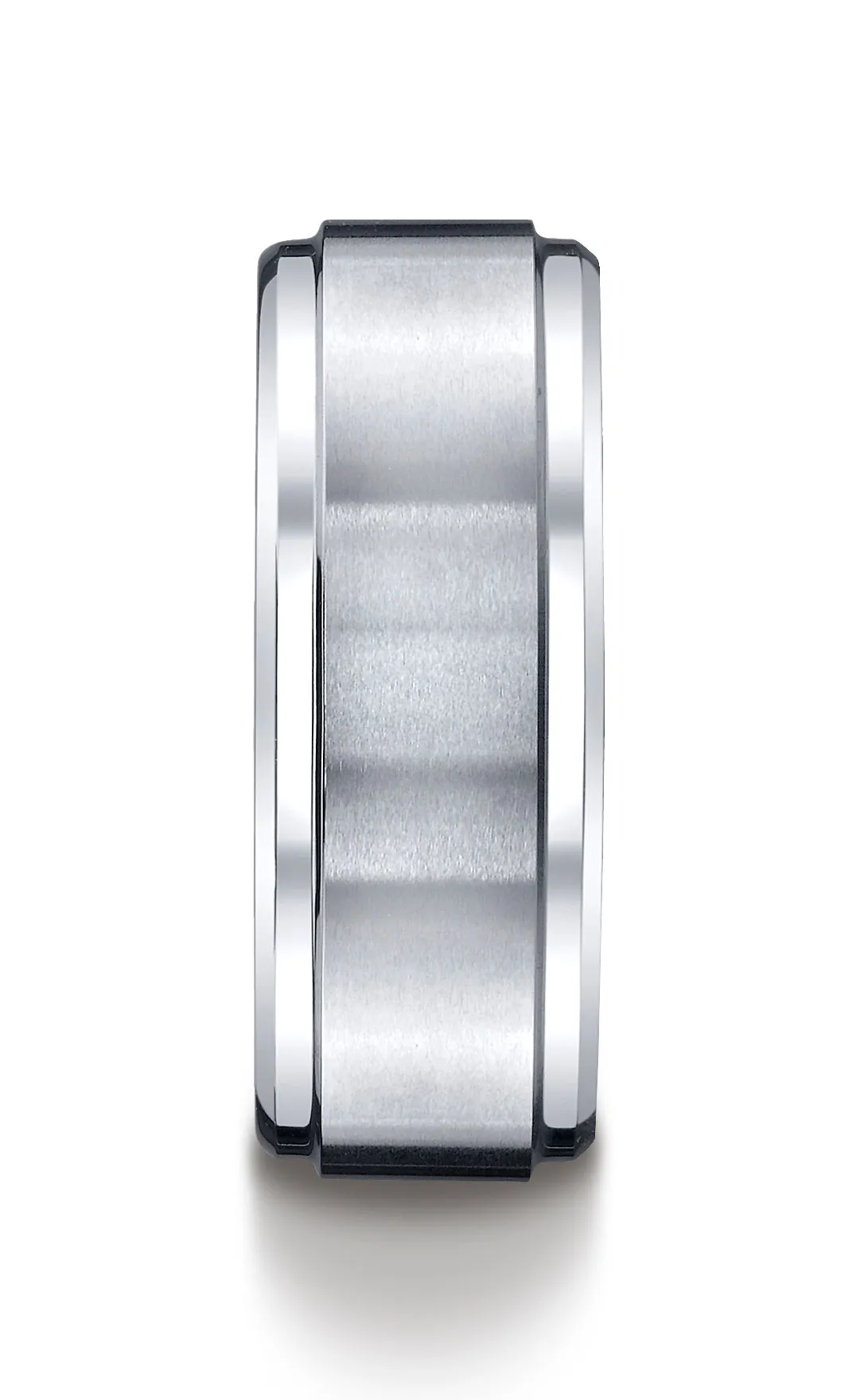Benchmark Cobaltchrome 9mm Comfort-Fit Satin-Finished Stair-Step Edge Design Wedding Band Ring