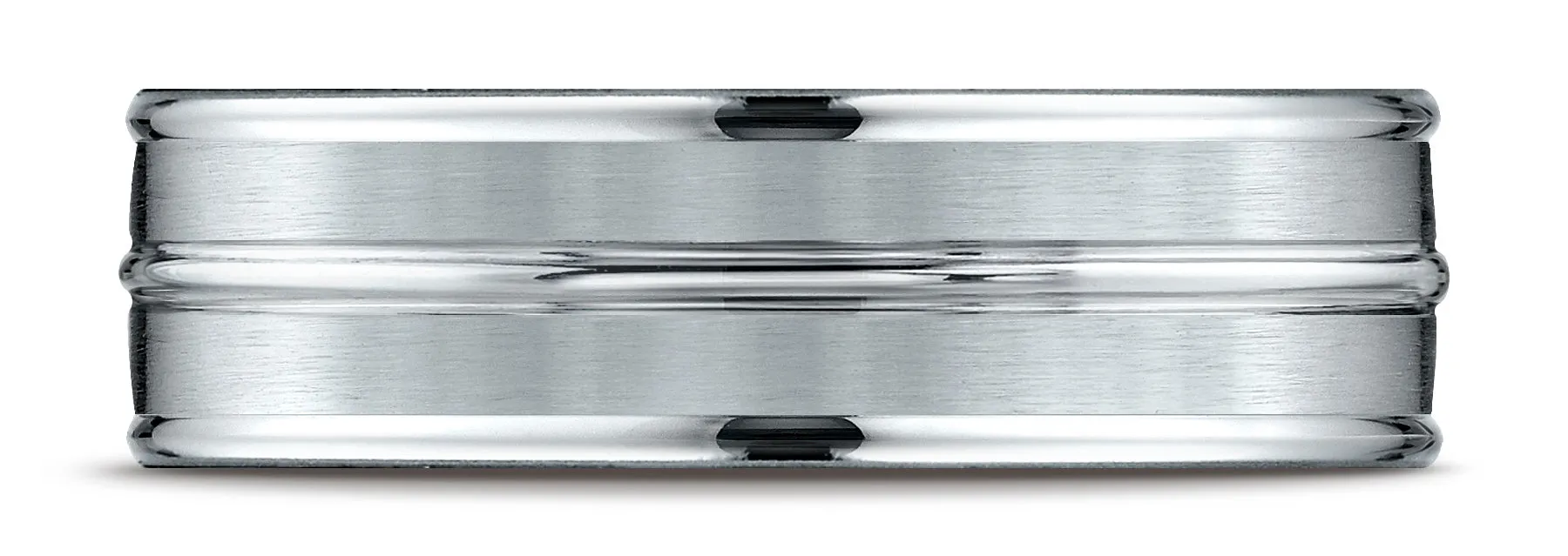 Benchmark Palladium 7mm Comfort-Fit Satin-Finish and Round Edge Carved Design Band, (Size 4-15)