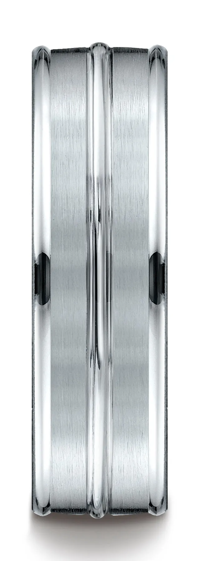 Benchmark Palladium 7mm Comfort-Fit Satin-Finish and Round Edge Carved Design Band, (Size 4-15)