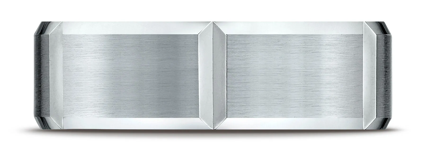 Benchmark Palladium 7mm Comfort-Fit Satin-Finished Grooves Carved Design Band, (Sizes 4-15)