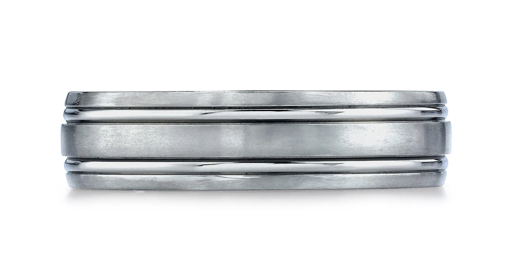 Benchmark Titanium 6mm Comfort-Fit Satin-Finished Design Wedding Band Ring, (Sizes 6 - 14)