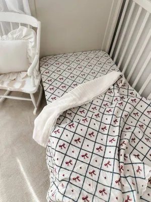 Bow Peep Fur Lined Cot Blanket