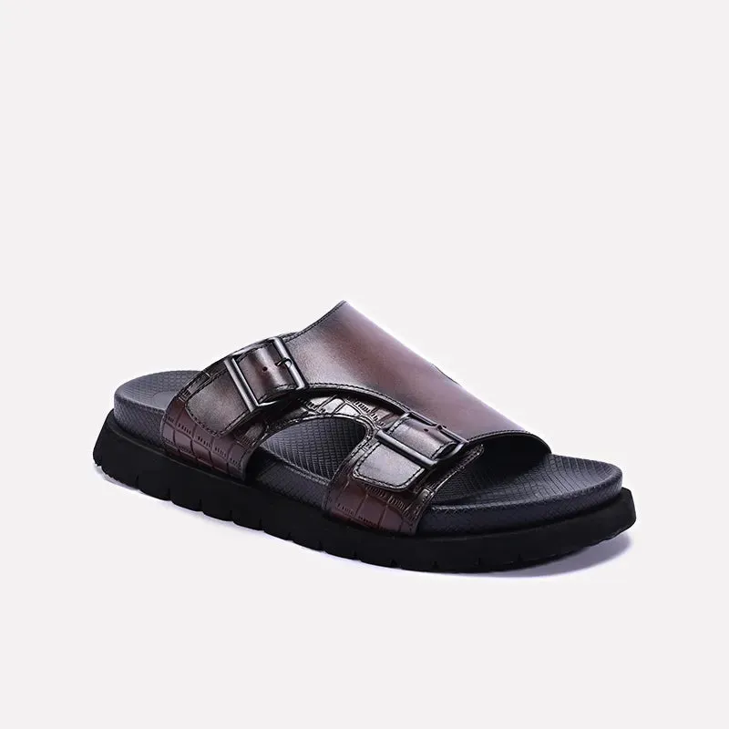 Brown Soft Sole Casual Slippers 0151050