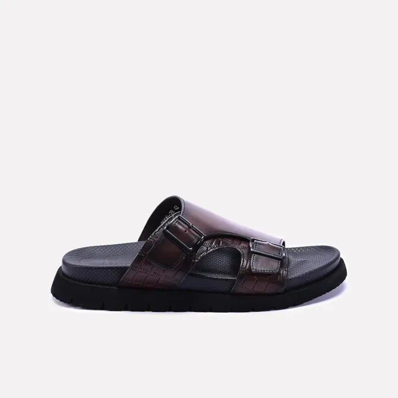 Brown Soft Sole Casual Slippers 0151050