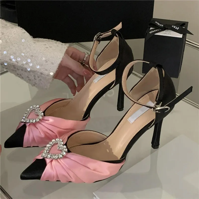 Buckle Strap Party Prom Strippers Mule Sandals for Women