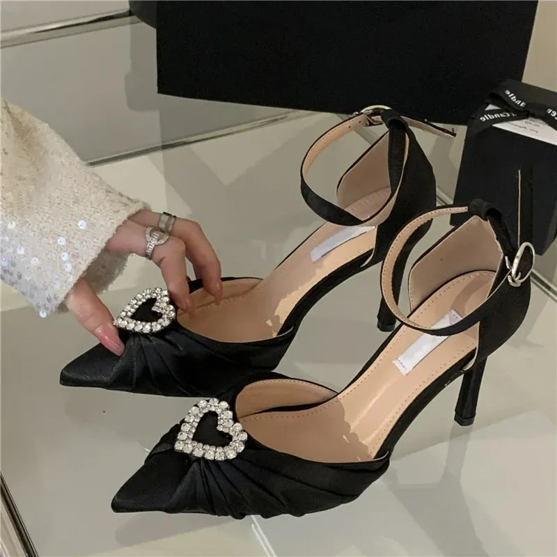 Buckle Strap Party Prom Strippers Mule Sandals for Women