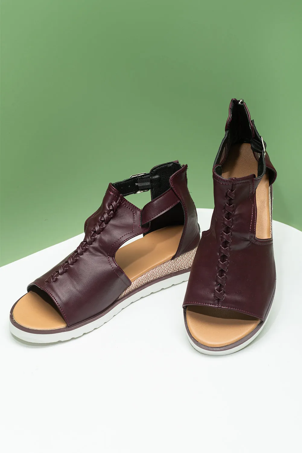 Buckle Strap Platform Sandals