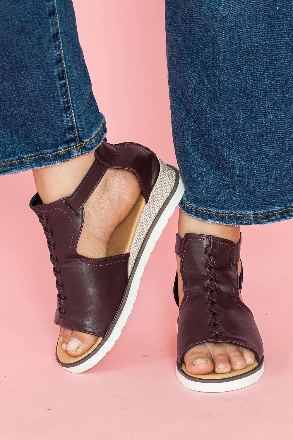 Buckle Strap Platform Sandals