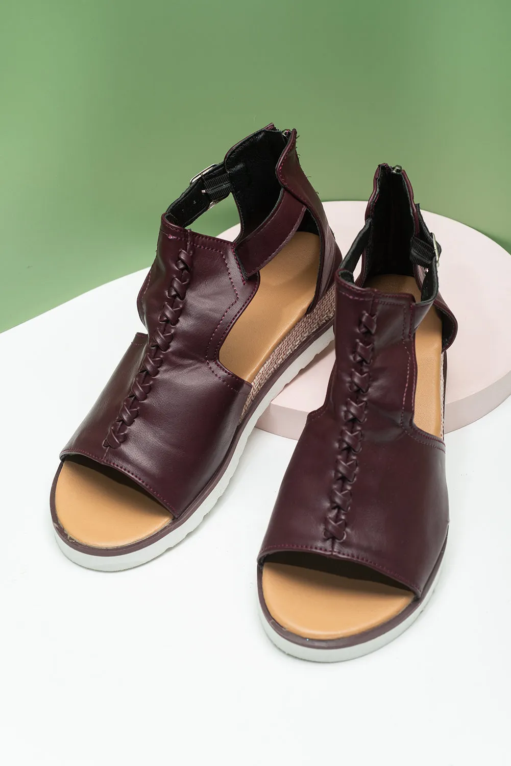 Buckle Strap Platform Sandals