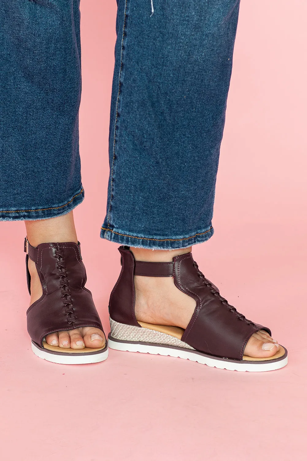 Buckle Strap Platform Sandals