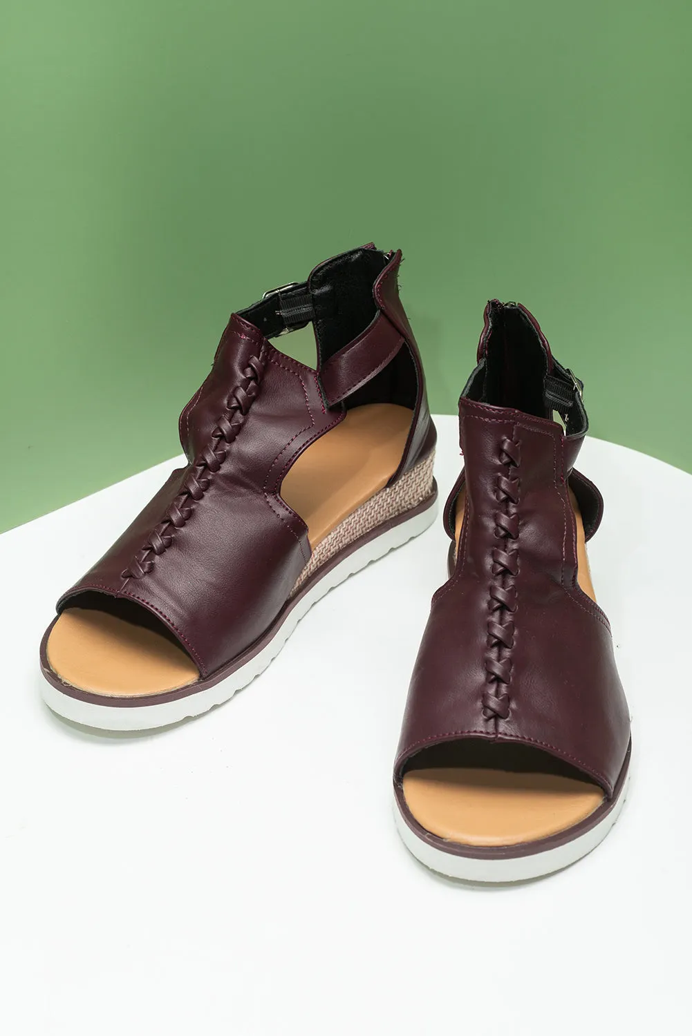 Buckle Strap Platform Sandals
