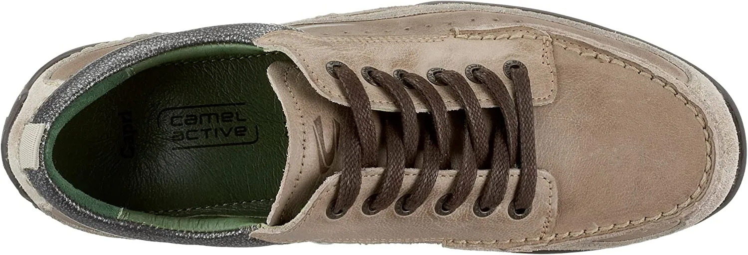 'Capri' women's lace-up sneaker - Stone beige