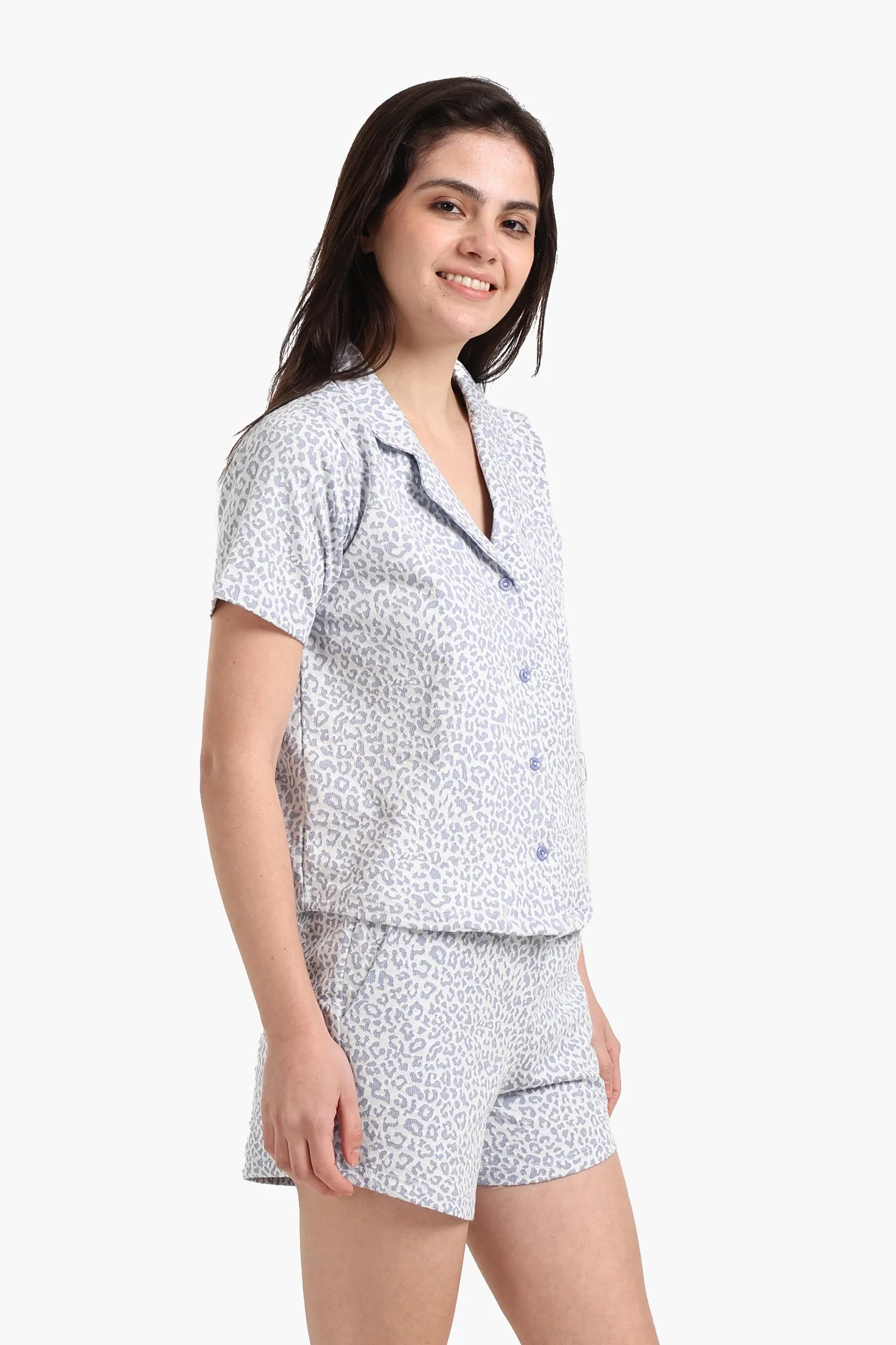 Chic Leopard Print Pyjama Set
