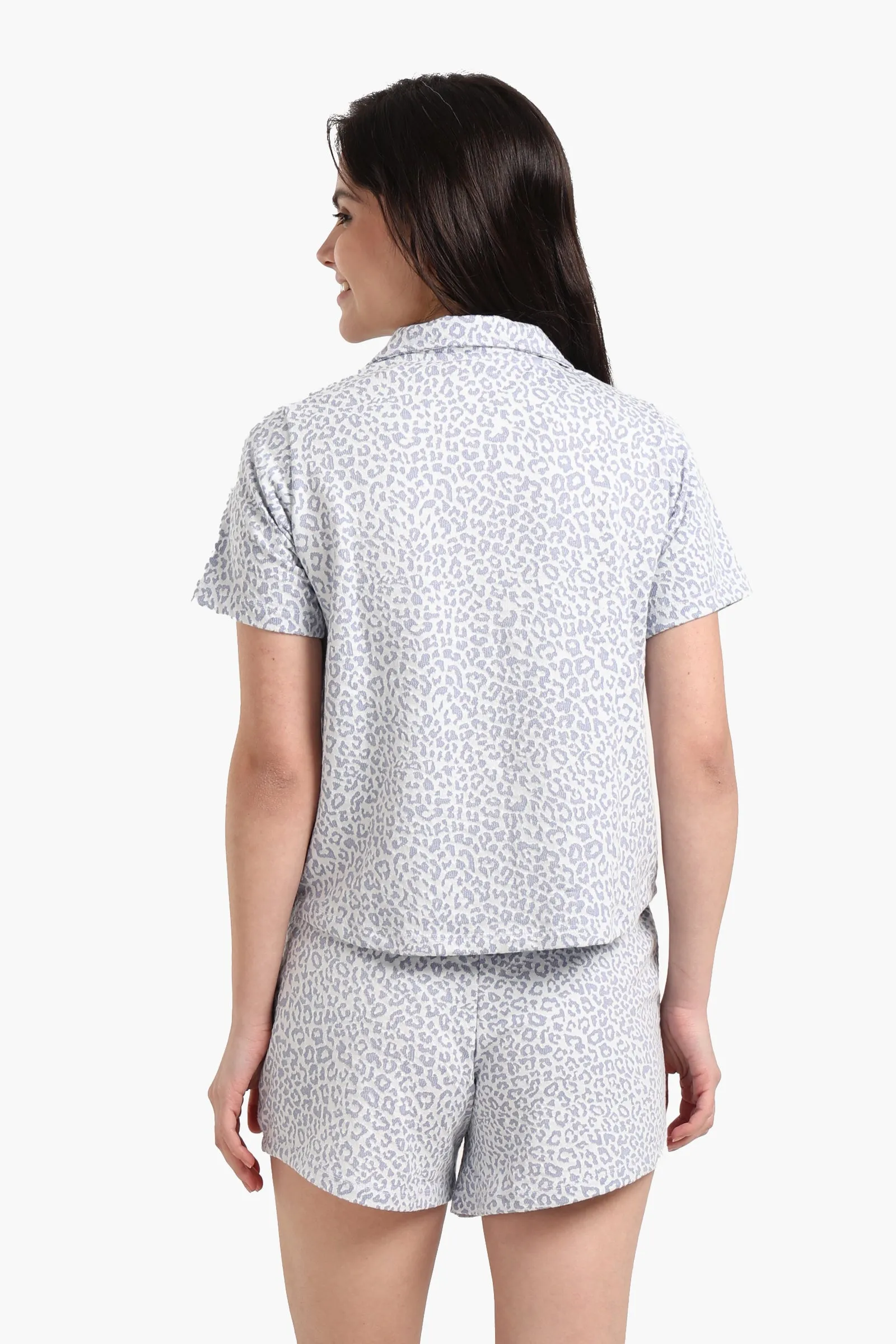 Chic Leopard Print Pyjama Set