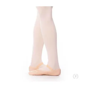 Child Tendu Leather Full Sole Ballet Slippers - PINK