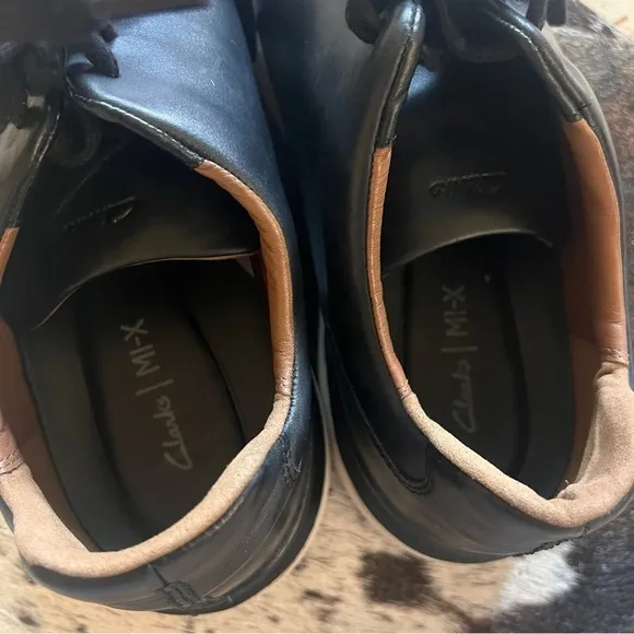 CLARKS Men's Black Courtlite Lace‎ Sneakers Size 13