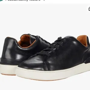 CLARKS Men's Black Courtlite Lace‎ Sneakers Size 13