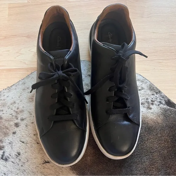 CLARKS Men's Black Courtlite Lace‎ Sneakers Size 13