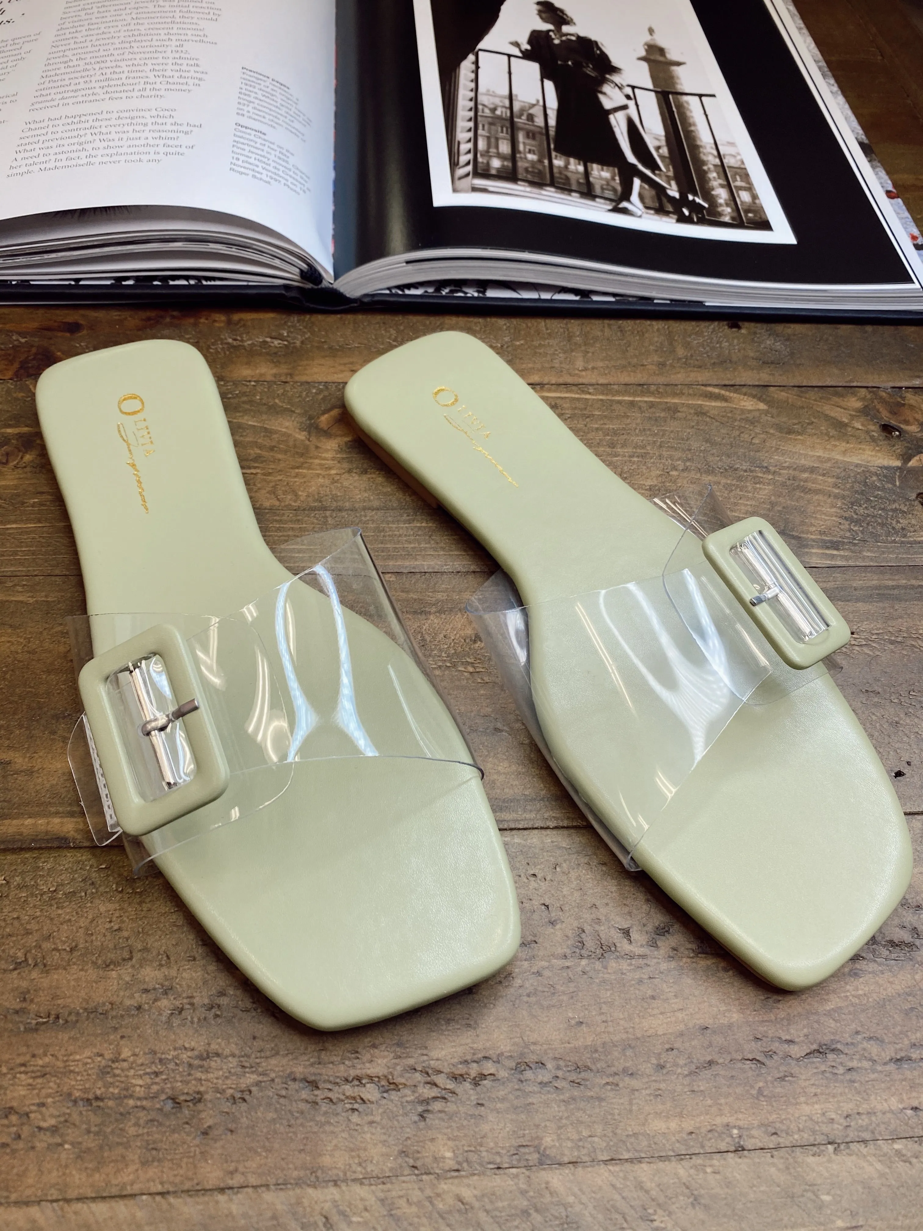Clearly Yours Sandal Sage