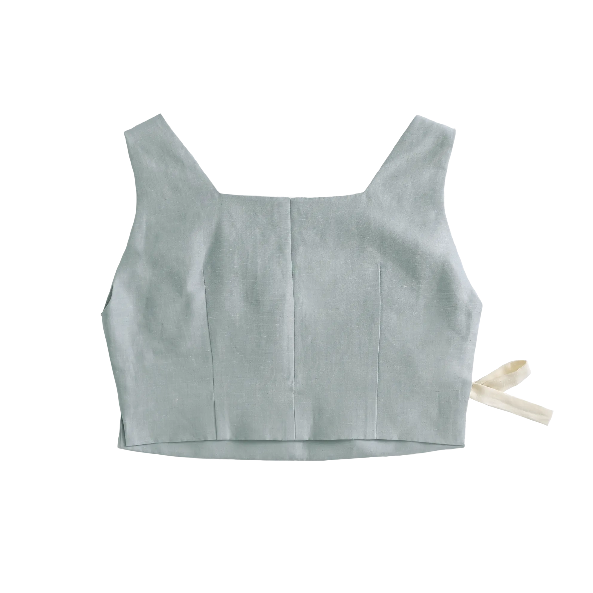 Colette Tie Top - Dusty Blue