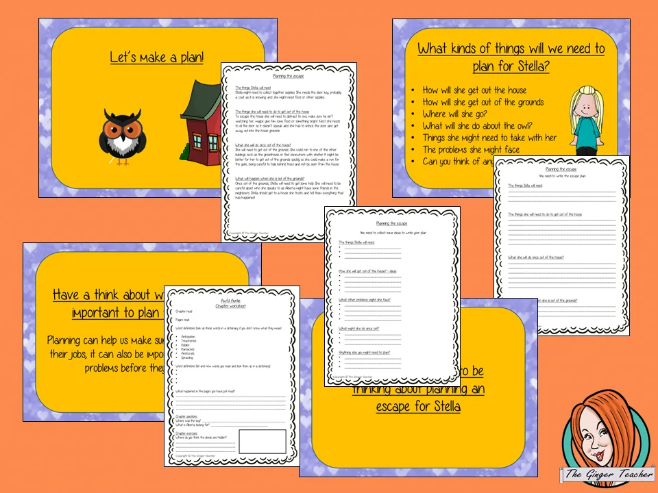 Complete Lesson on Writing a Plan, related to Awful Auntie by David Walliams