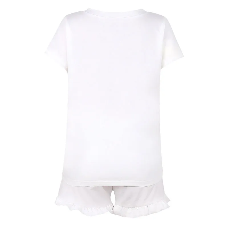 Cozy Bliss V-Neck Ruffle Hem Lounge Set