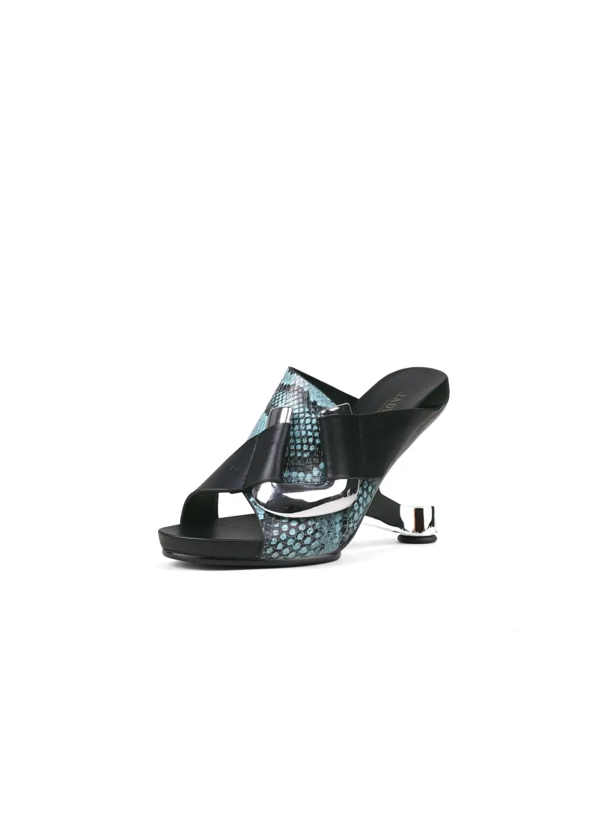 Criss-Cross Strap Buckle Elevator Heel Sandal