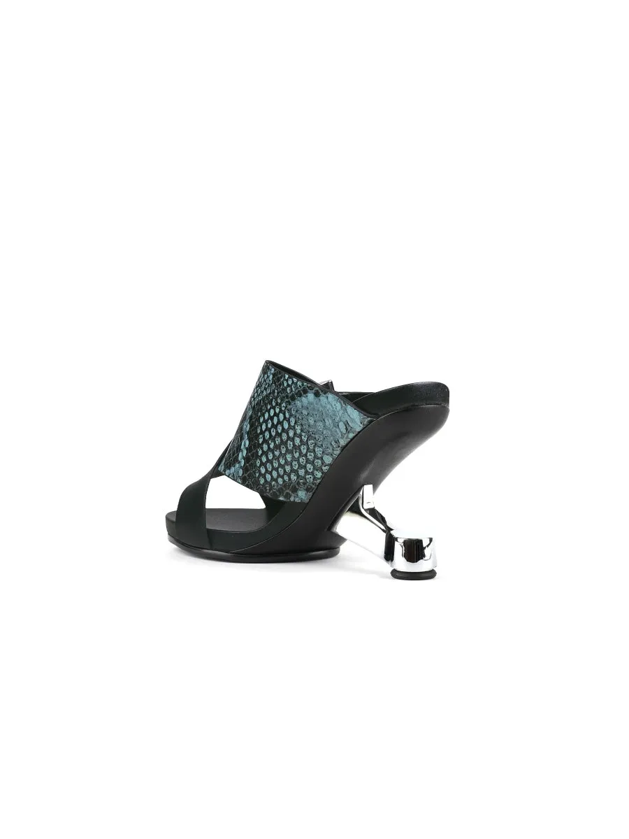 Criss-Cross Strap Buckle Elevator Heel Sandal