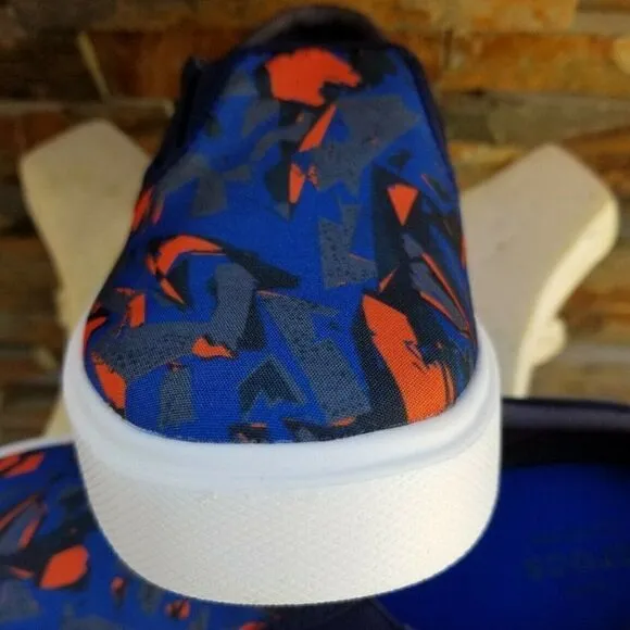 CROCS Citilane Novelty Slip-On Toddler Boys Camo Sneakers Blue/Orange Size 7 NEW