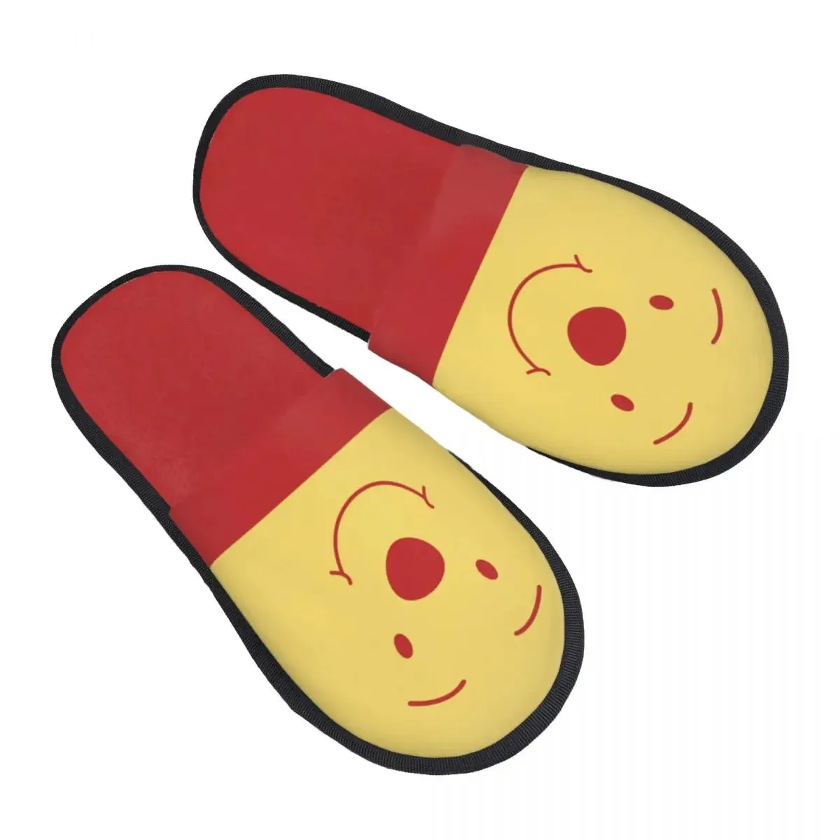 Custom Winnie The Pooh Memory Foam Slippers Women Comfy Warm Cartoon Bear House Slippers