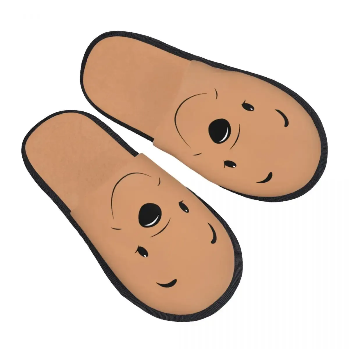 Custom Winnie The Pooh Memory Foam Slippers Women Comfy Warm Cartoon Bear House Slippers
