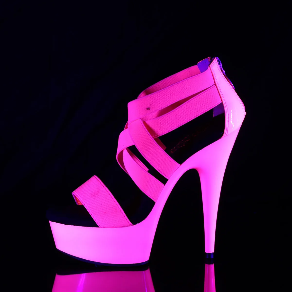 DELIGHT-669UV  Neon Hot Pink Elastic Band-Patent