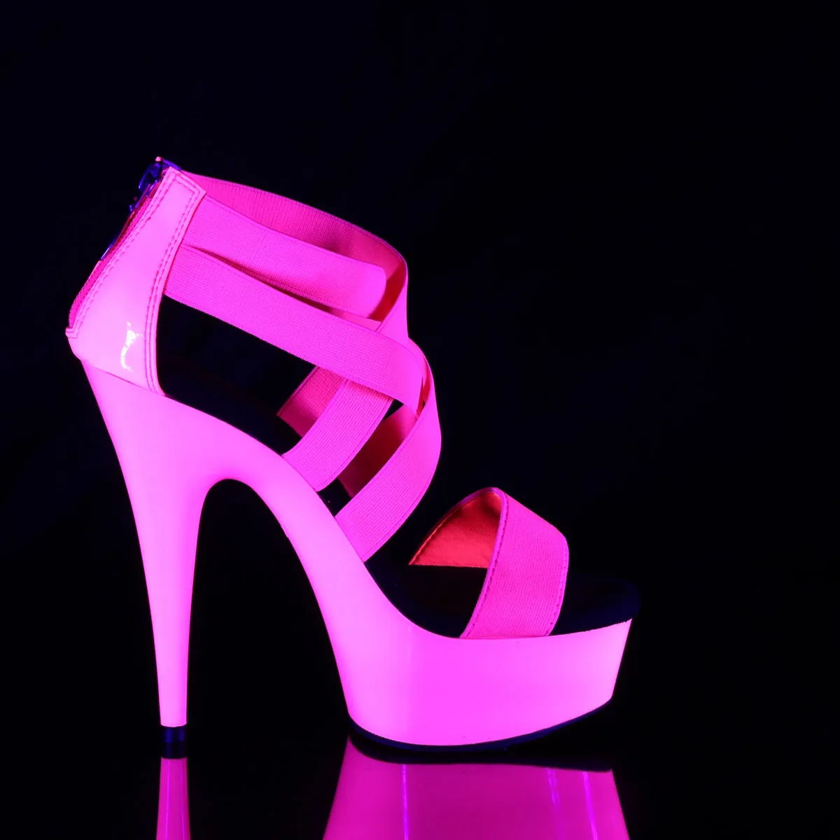DELIGHT-669UV  Neon Hot Pink Elastic Band-Patent