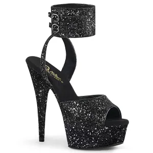 DELIGHT-691LG  Black Glitter/Black Glitter
